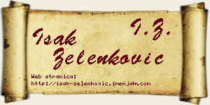 Isak Zelenković vizit kartica